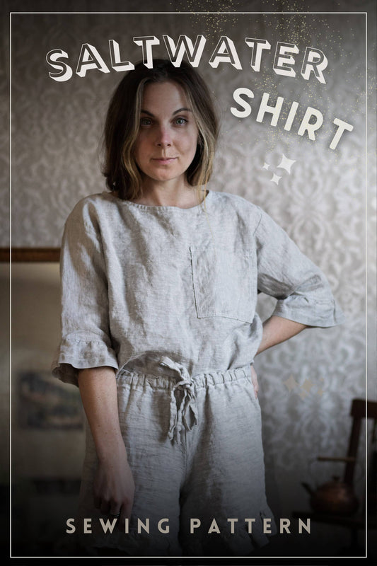 Saltwater Shirt Printed Sewing Pattern | Charlie Darwin Textiles