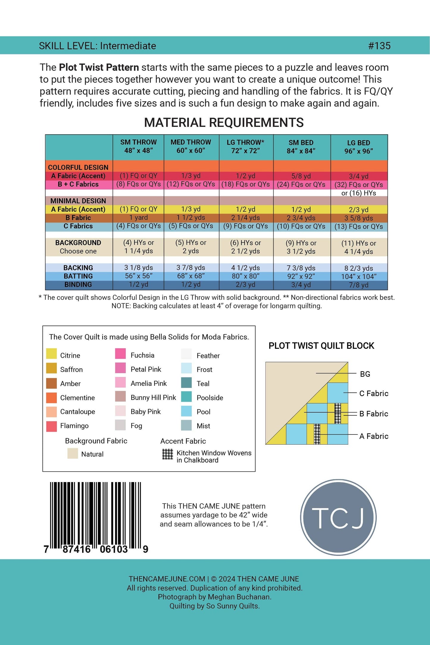 Plot Twist Quilt Pattern — Printed | Then Came June | Intermediate
