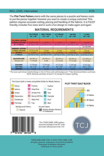Plot Twist Quilt Pattern — Printed | Then Came June | Intermediate