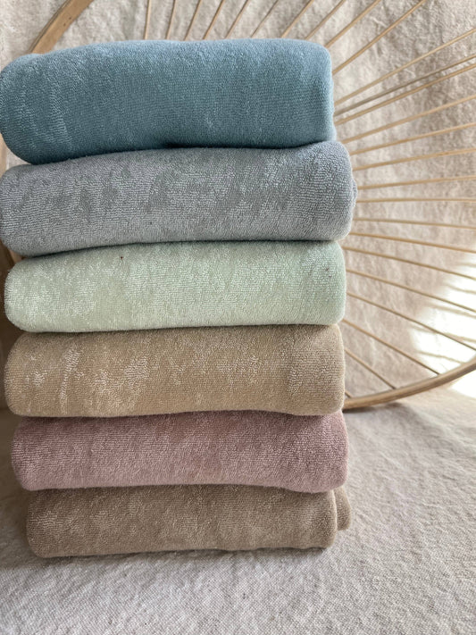 100% Organic Cotton Sponge Knit Terry Wheat