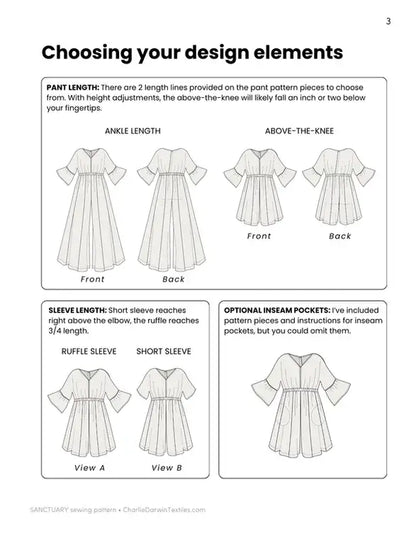 Sanctuary Jumpsuit Sewing Pattern | Charlie Darwin Textiles