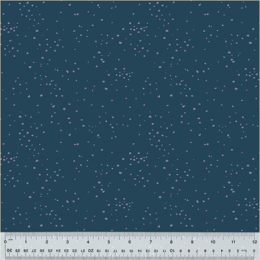 Stipple in Navy Poplin - Organic Cotton 44" Wide by the Half Yard