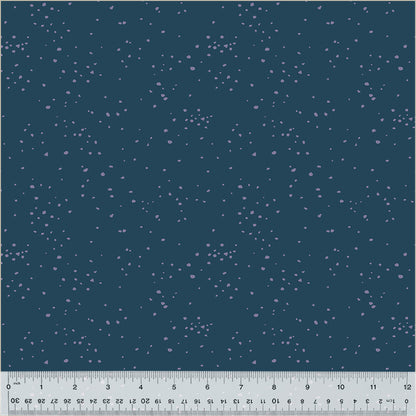 Stipple in Navy Poplin - Organic Cotton 44" Wide by the Half Yard