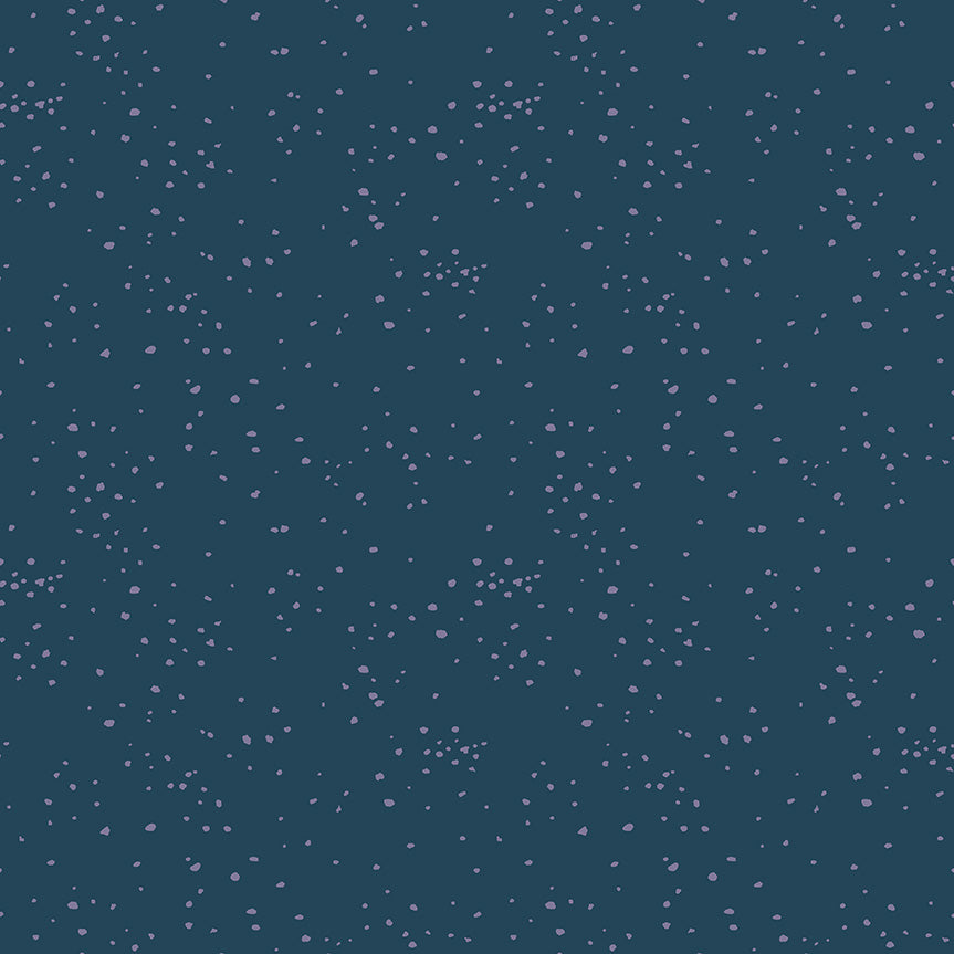 Stipple in Navy Poplin - Organic Cotton 44" Wide by the Half Yard