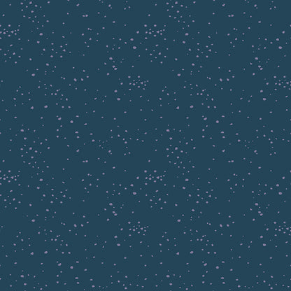 Stipple in Navy Poplin - Organic Cotton 44" Wide by the Half Yard