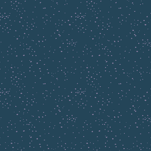 Stipple in Navy Poplin - GOTS & OEKO-TEX Certified 44" Wide by the Half Yard