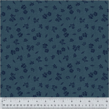 Floral Indigo Poplin Fabric — OEKO-TEX Certified | Windham Fabrics | By the Half Yard