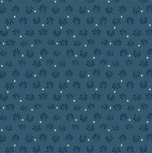 Petals Indigo Poplin Fabric — OEKO-TEX Certified | Windham Fabrics | By the Half Yard