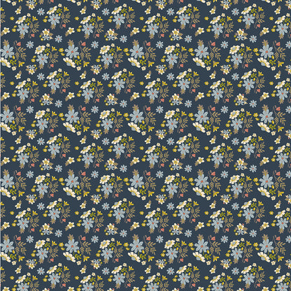 Floral pattern on a dark blue background