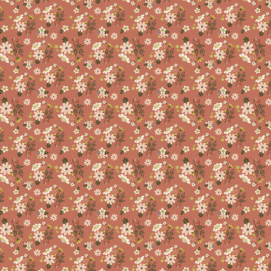 Small floral pattern on a pink background