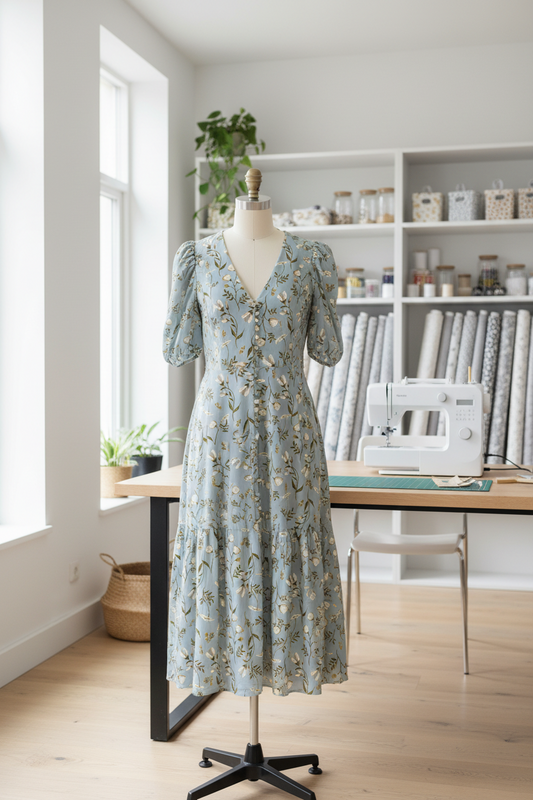 Wildflower Sky - GOTS & OEKO-TEX Certified 44" Wide by the Half Yard