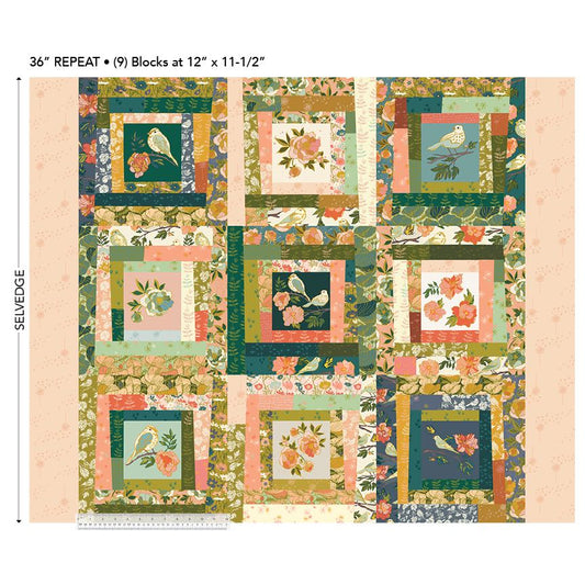 Lush Life Multi Squares Cheater Cloth Whole Cloth - Organic Cotton 44/45" Wide by the Yard (Copy)