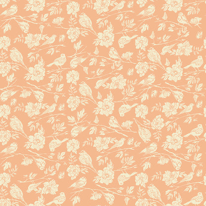 Birdsong Pink Organic Cotton Poplin Fabric — Pink | Windham Fabrics | Half Yard