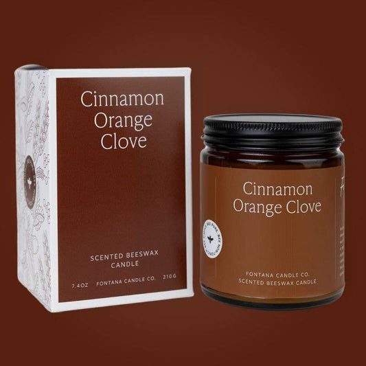 Cinnamon Orange Clove Beeswax & Essential Oil Jar Candle