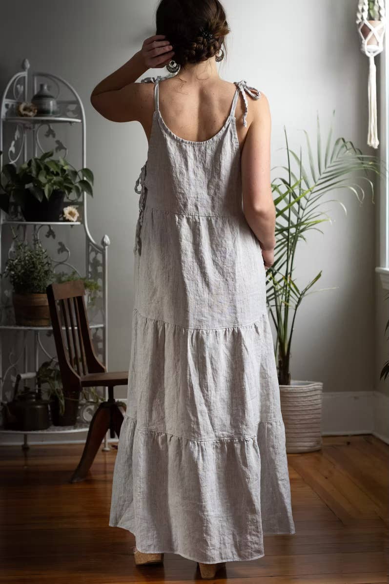 Gypsy Moth Tiered Maxi Dress Printed Sewing Pattern | Charlie Darwin Textiles