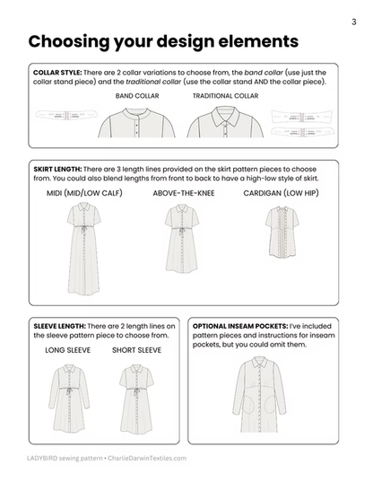 Ladybird Dress & Jacket Sewing Pattern | Charlie Darwin Textiles