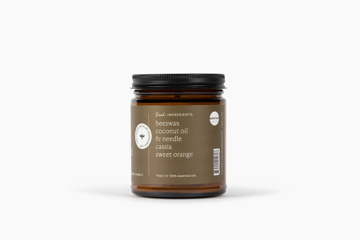 Fontana Citrus Peel & Pine Beeswax Essential Oil Jar Candle
