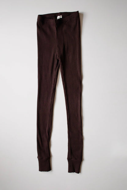 Organic Ribbed Cotton Legging: Bronze / US 8 / EU 40 / UK 12