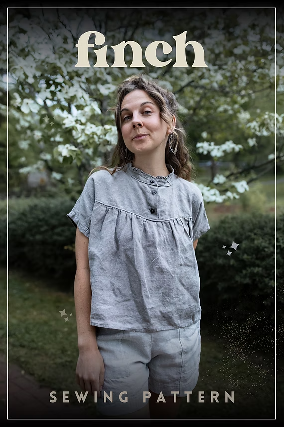 Finch Blouse Printed Sewing Pattern | Charlie Darwin Textiles
