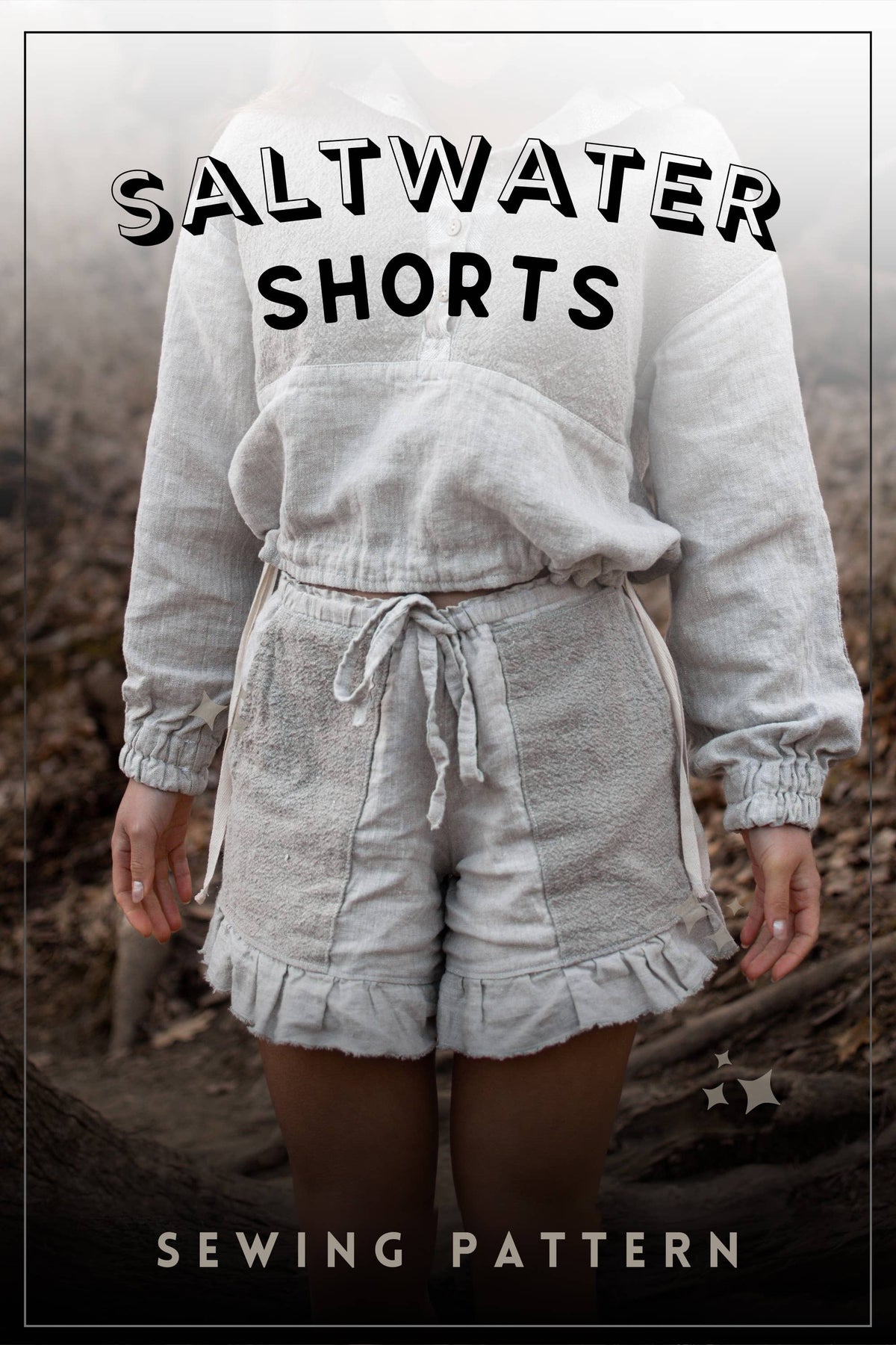 Saltwater Shorts Printed Sewing Pattern | Charlie Darwin Textiles