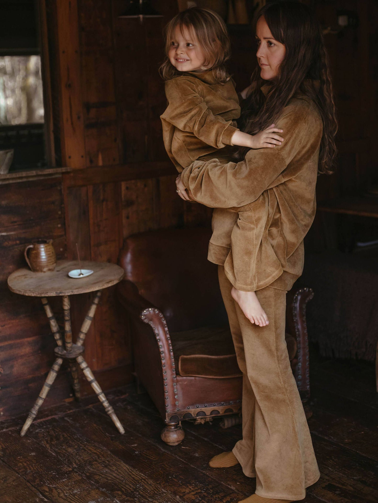 Organic Cotton Velvet Flares: Bronze SM & X-SM