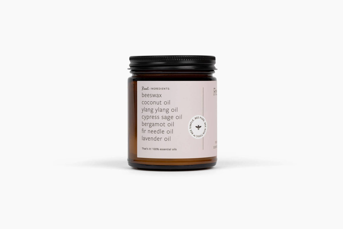 Fontana Fresh Linen Beeswax Essential Oil Jar Candle
