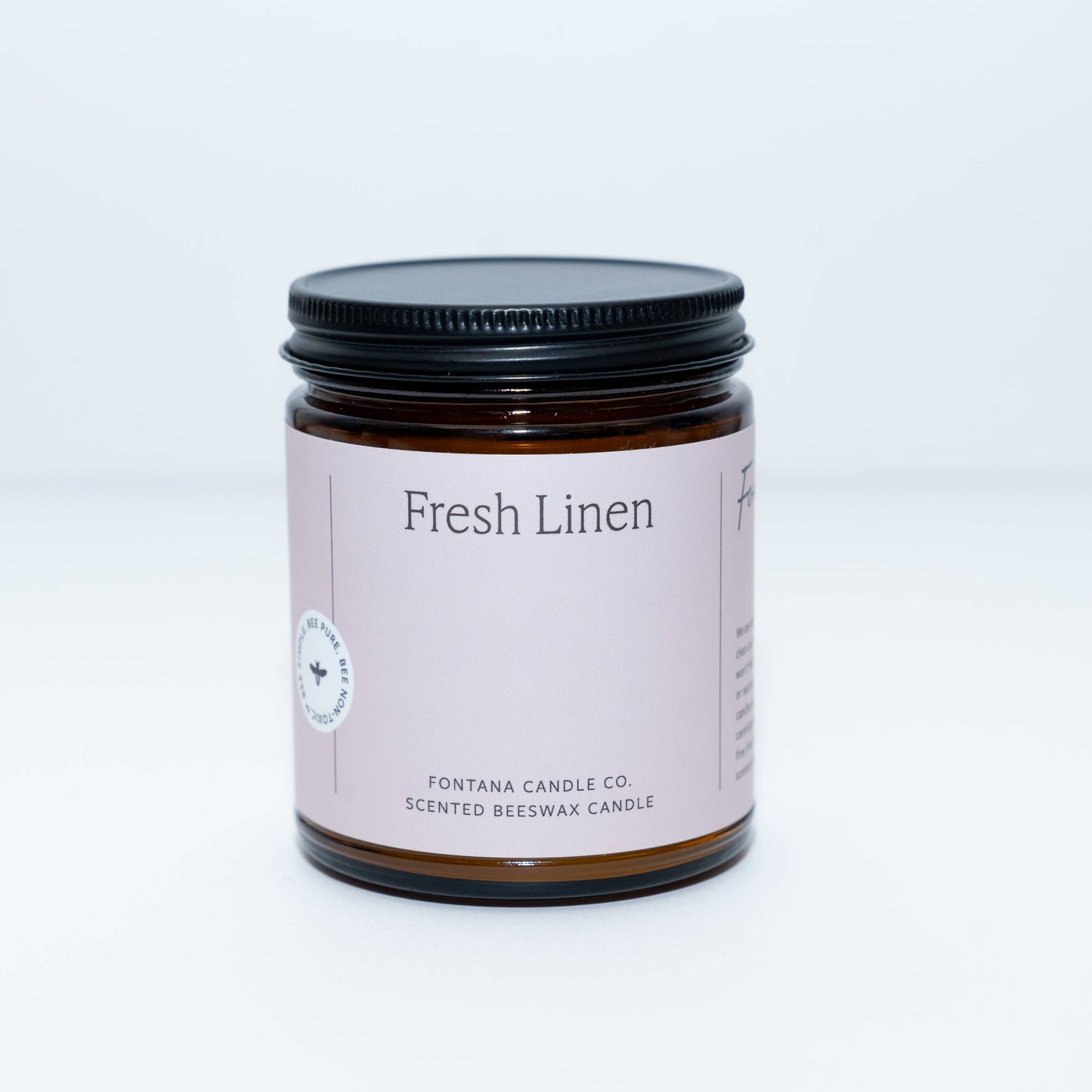 Non-Toxic Fresh Linen Beeswax & Essential Oil Jar - Natural Candle