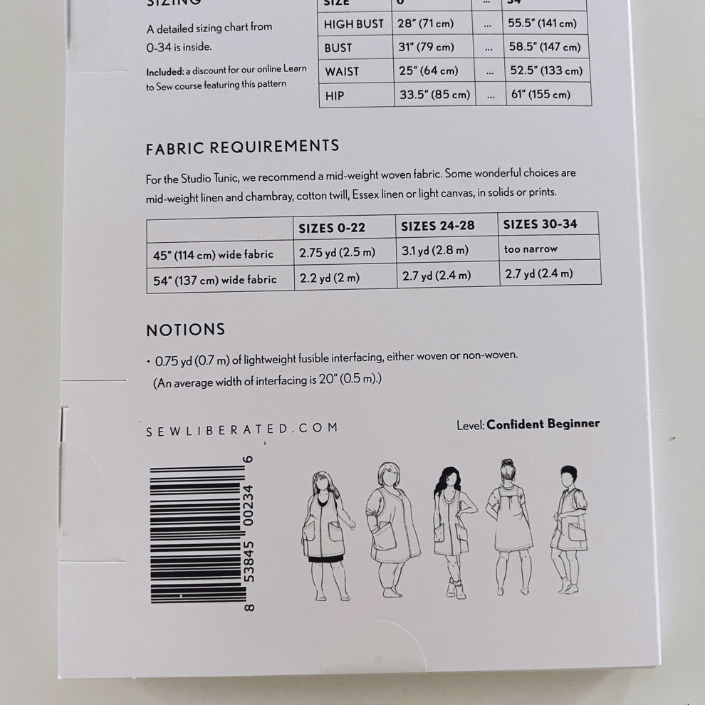 Studio Tunic Sewing Pattern – Organic Fabric Company™