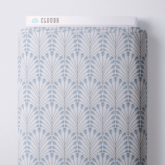 Adair Tan (Gray/Blue) Organic Poplin