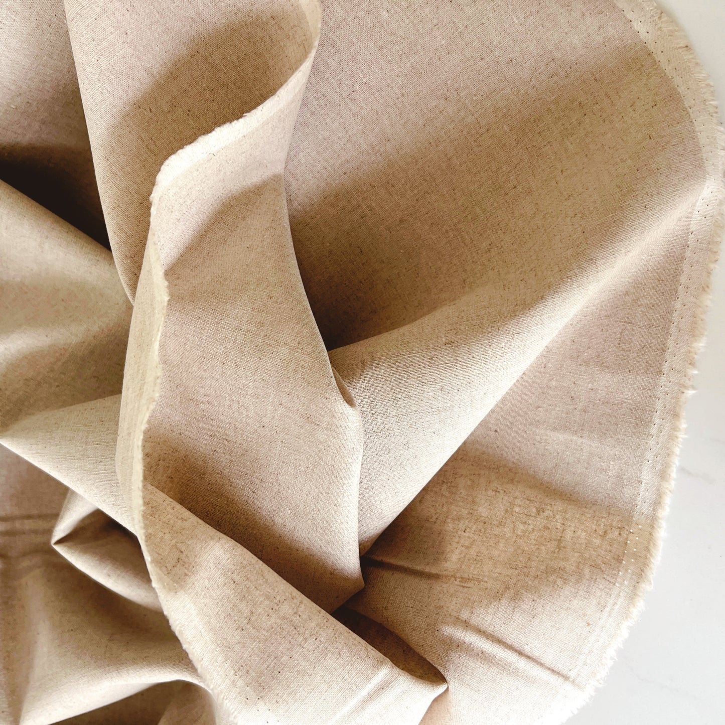 Soft Sand Linen Cotton Blend