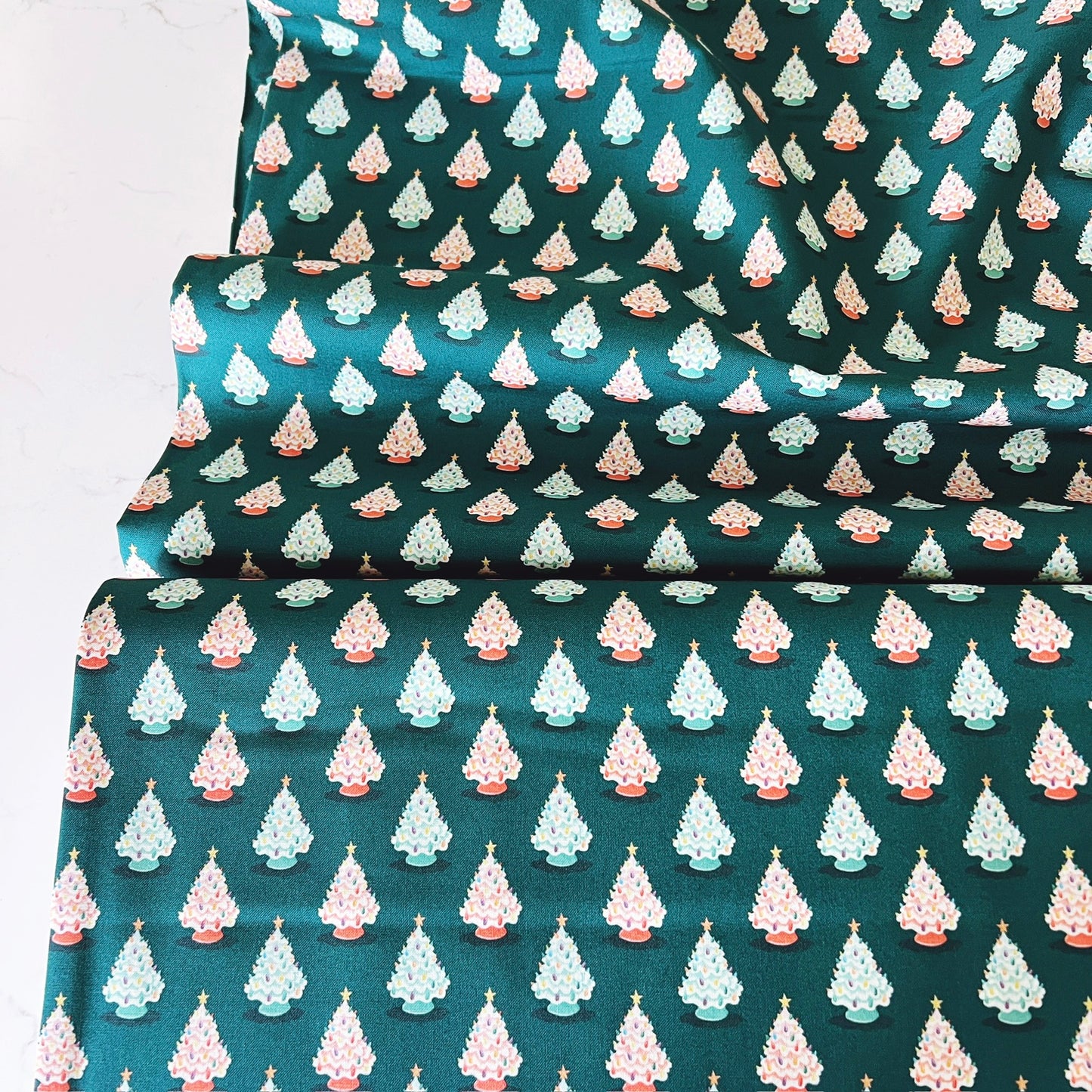 Vintage Ceramic Trees Organic Poplin