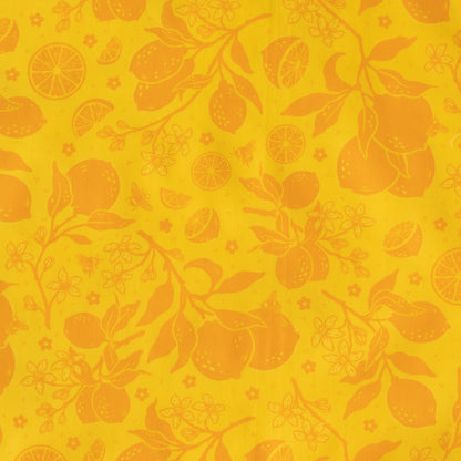 Popelín orgánico naranja con tonos cítricos