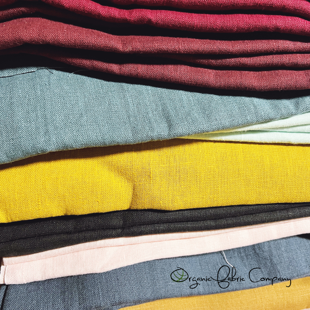 Natural European linen fabric from OEKO-TEX certified grab bag for sewists and quilters