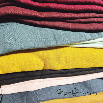Natural European linen fabric from OEKO-TEX certified grab bag for sewists and quilters
