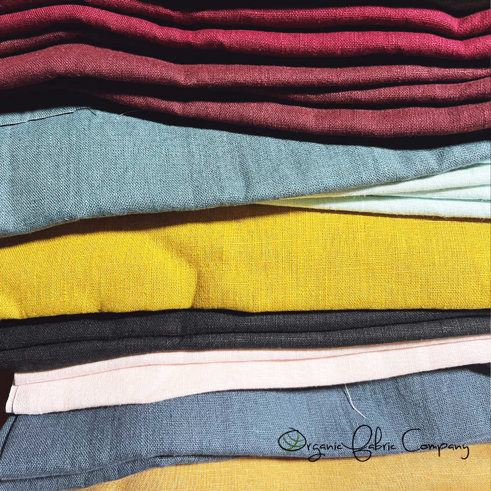 OEKO-TEX certified European linen fabric grab bag contents, perfect for quilting projects