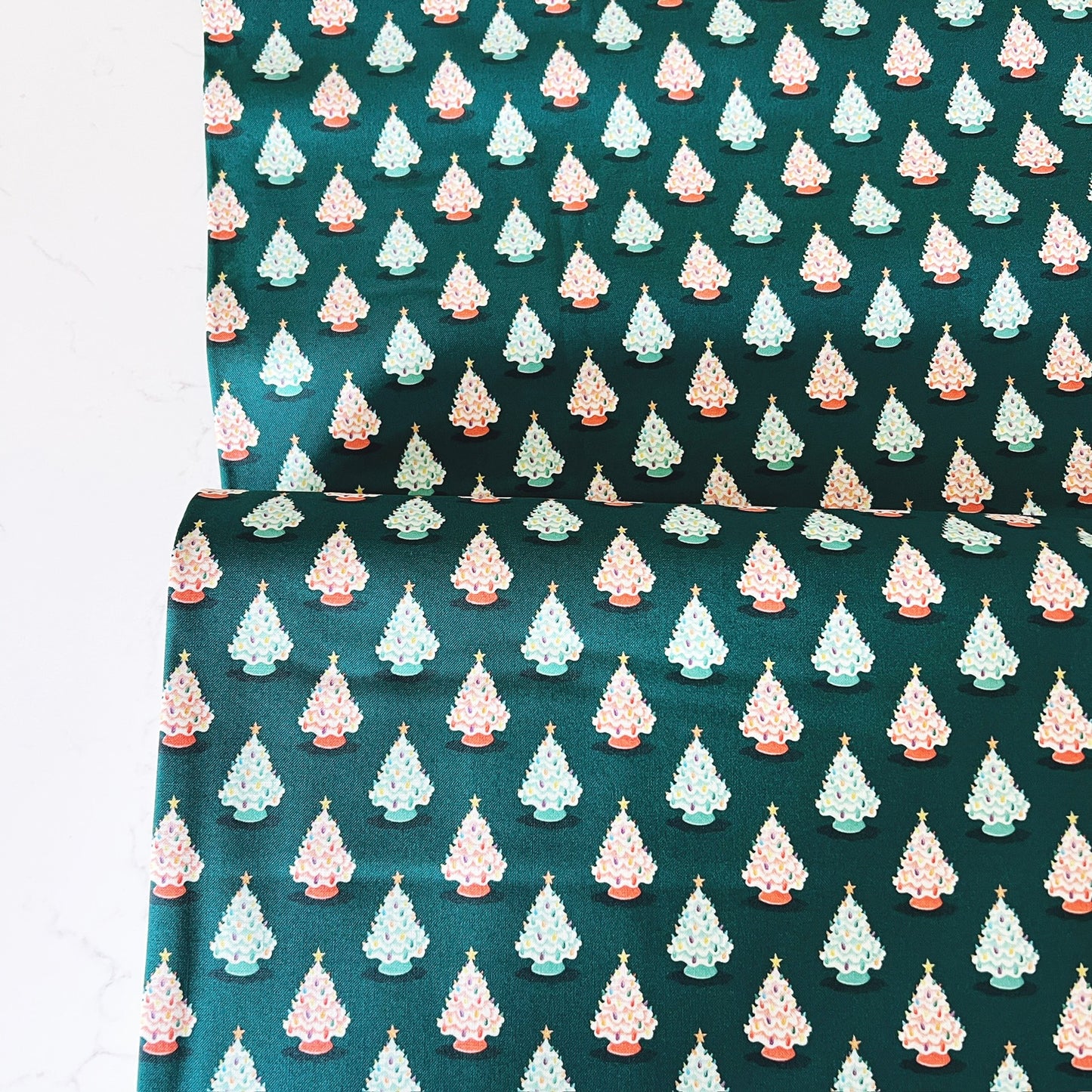 Vintage Ceramic Trees Organic Poplin