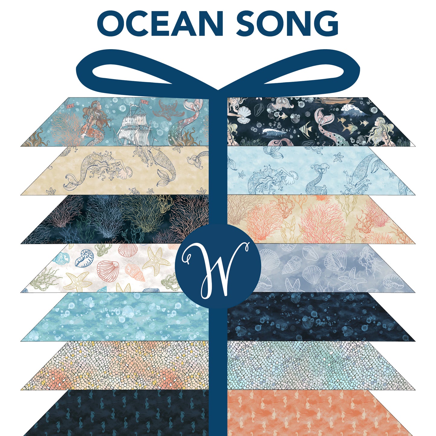Ocean Song Fat Quarter Precut Pack — 23 Prints | Windham Fabrics | Whistler Studios