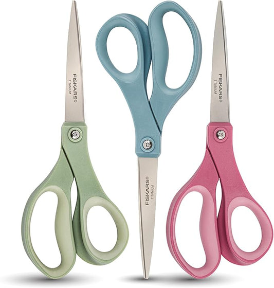 Tijeras Fiskars para técnicas mixtas de 8", color gris