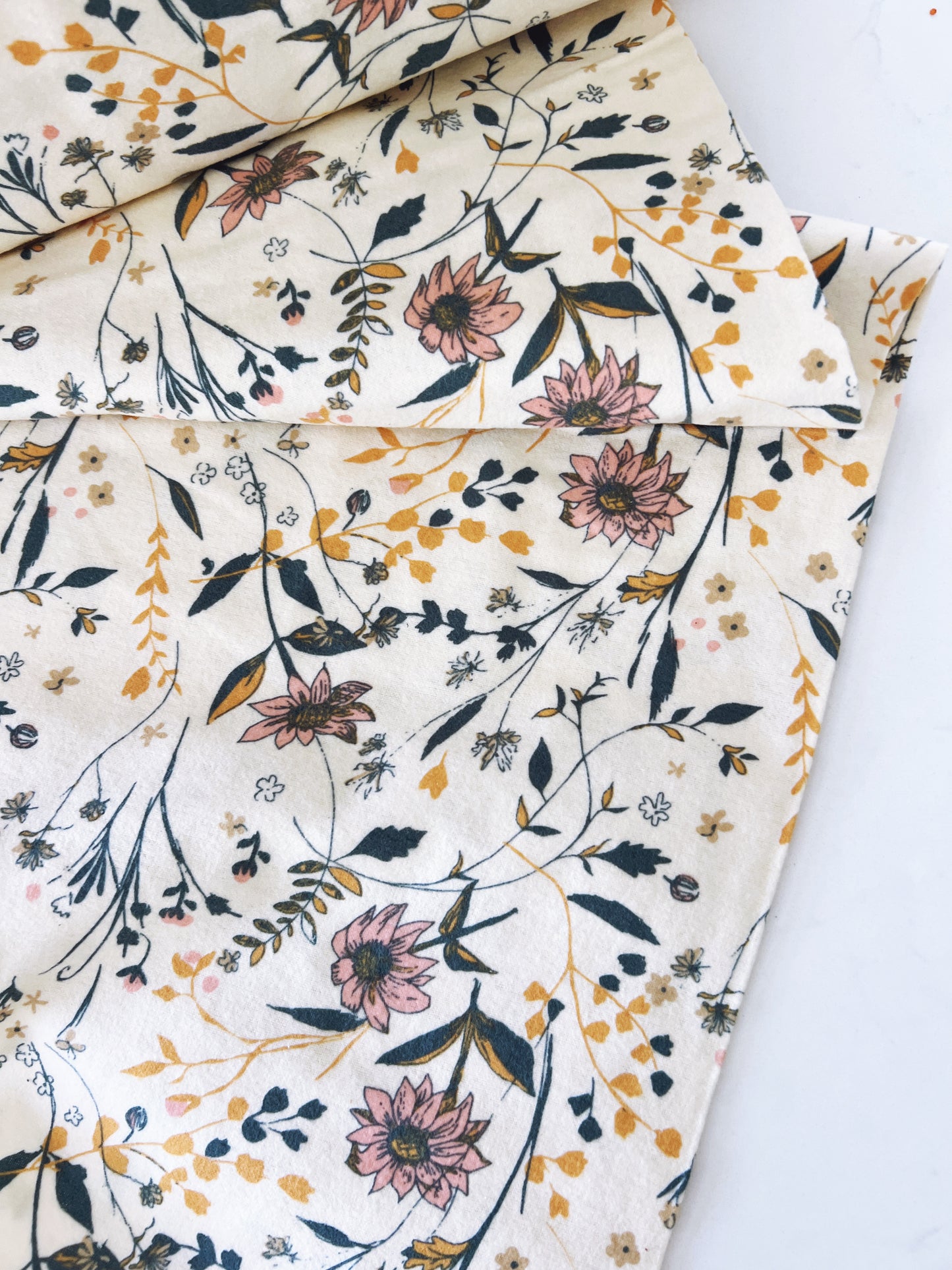 Entwined Memory Flannel Fabric - OEKO-TEX Double-Brushed Cotton by the Half Yard