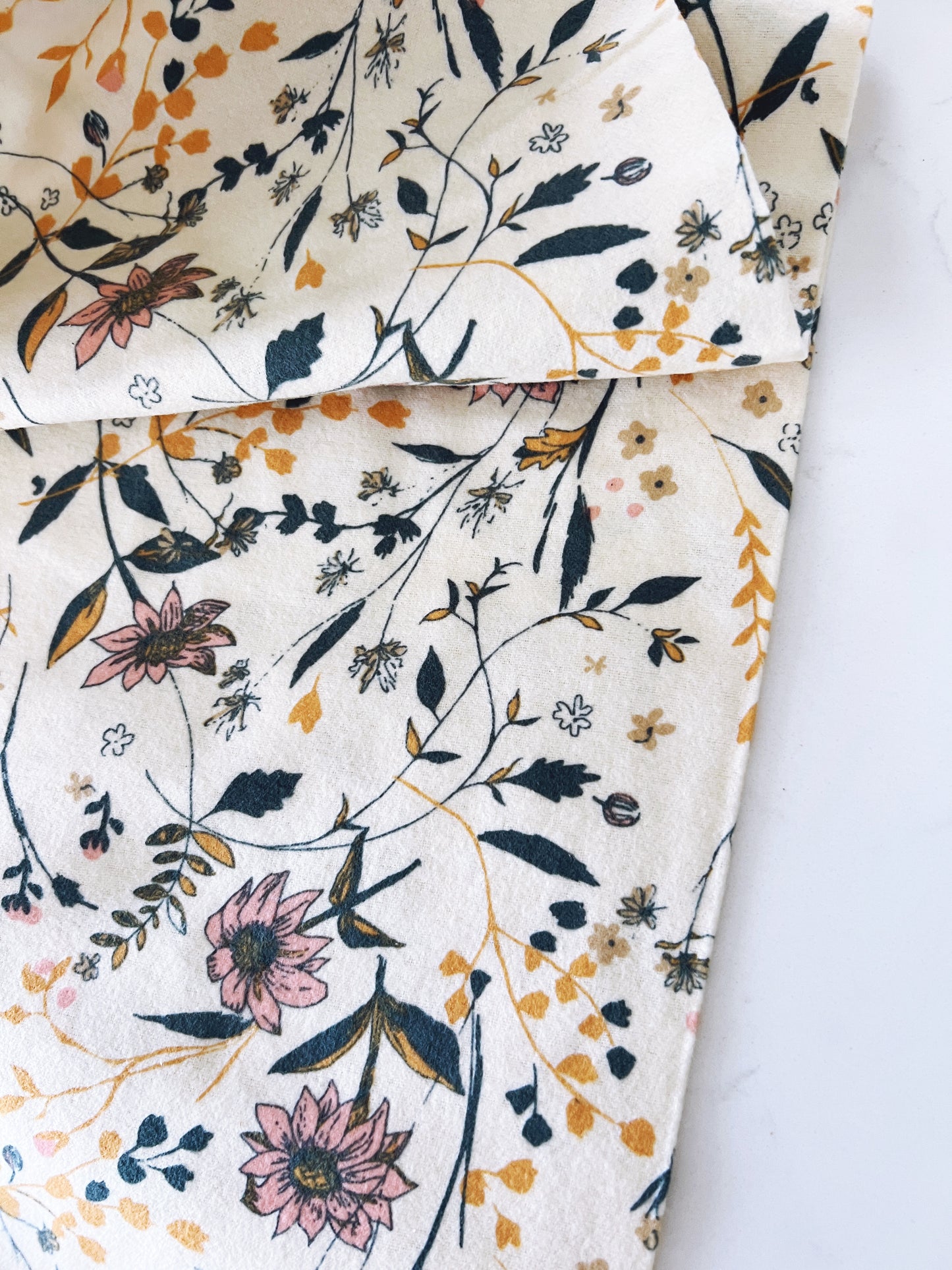 Entwined Memory Flannel Fabric - OEKO-TEX Double-Brushed Cotton by the Half Yard