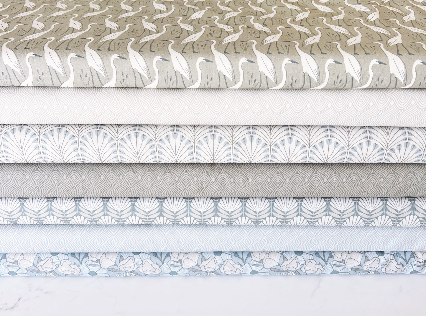 Coastal Calm Organic Poplin 7pc Bundle