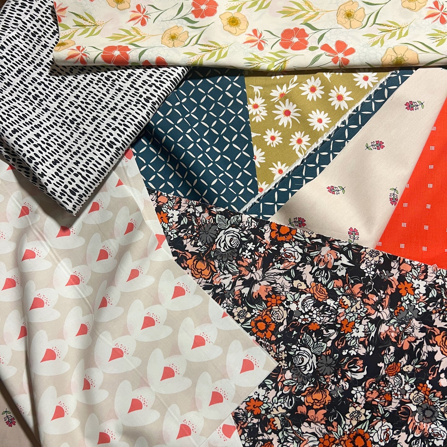 Wildflowers Curated Art Gallery Fabrics Bundle Poplin 8pc Bundle