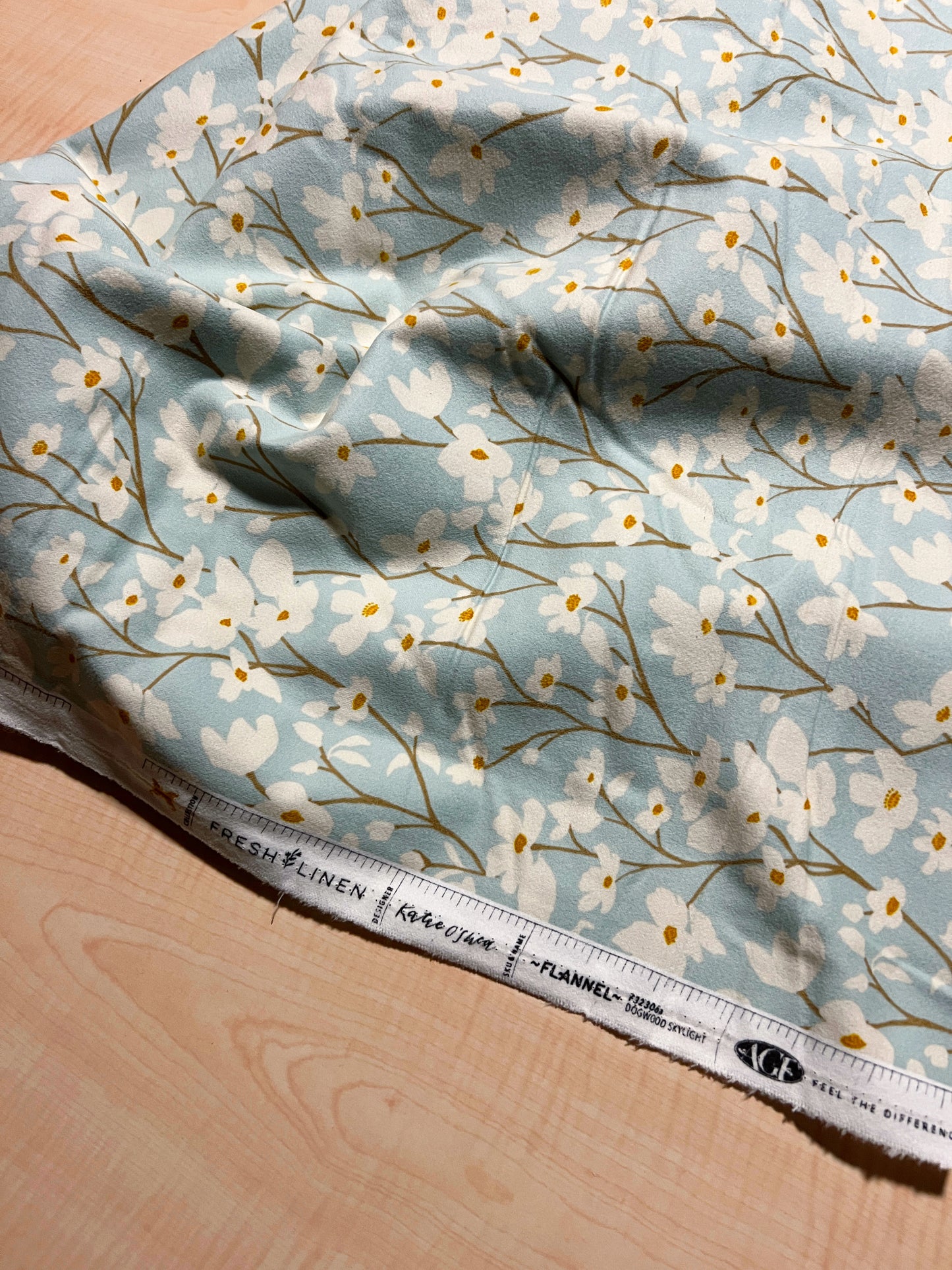 Dogwood Skylight Flannel - Art Gallery Fabrics by the Half Yard