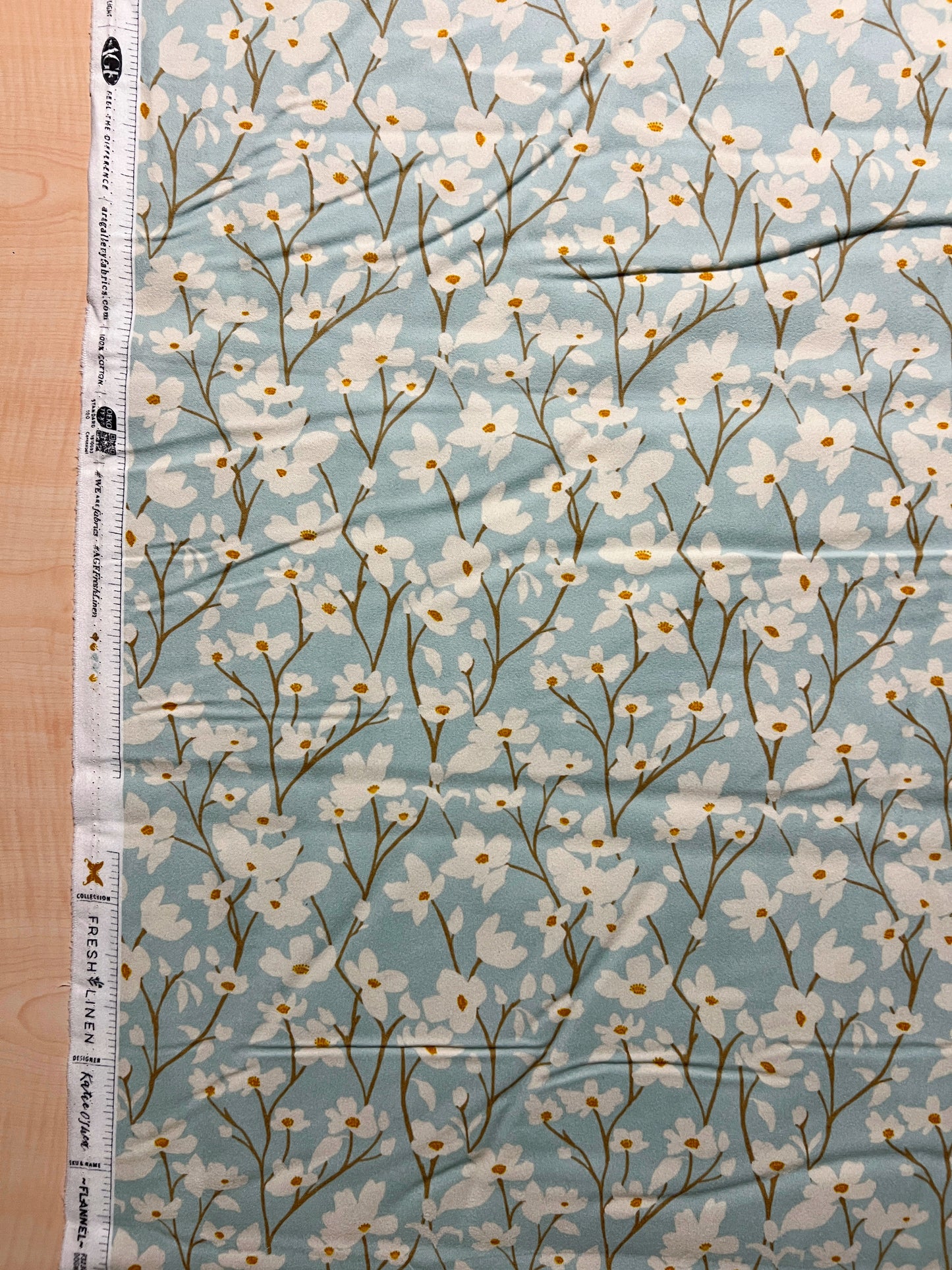Dogwood Skylight Flannel - Art Gallery Fabrics by the Half Yard