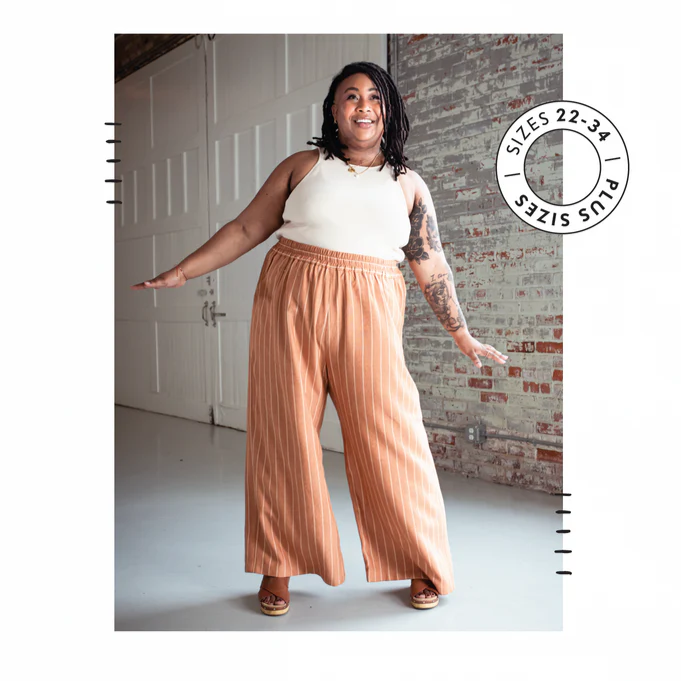 Patrón de papel para pantalones y pantalones cortos Chanterelle, tallas 22-34 Patrón de costura 