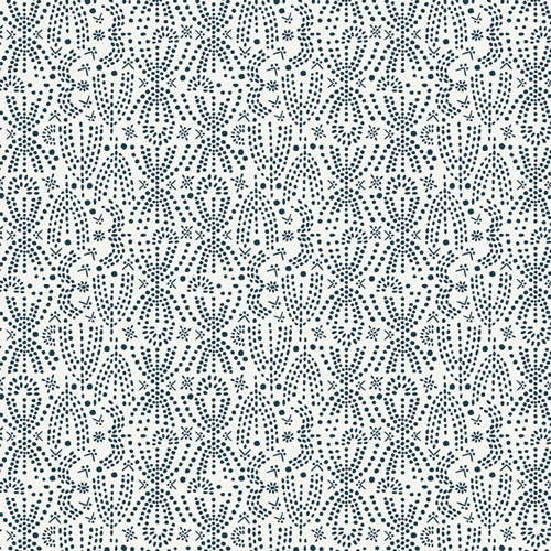 Dark Blue and White patterned Fabric