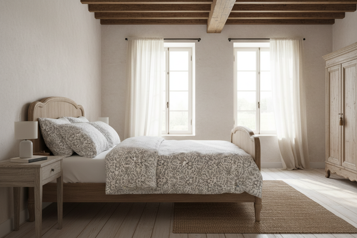 Konstelacija Valge Poplin Fabric - OEKO-TEX Certified Cotton by the Half Yard