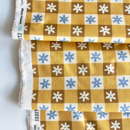 Picnic Flowers Organic Poplin