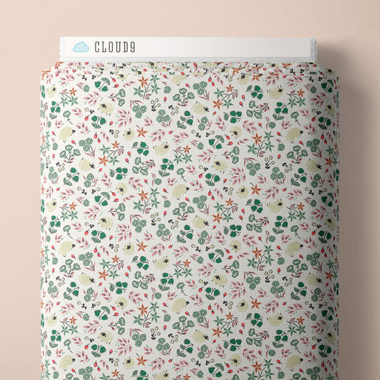 Scattered Flock | Mint Organic Poplin