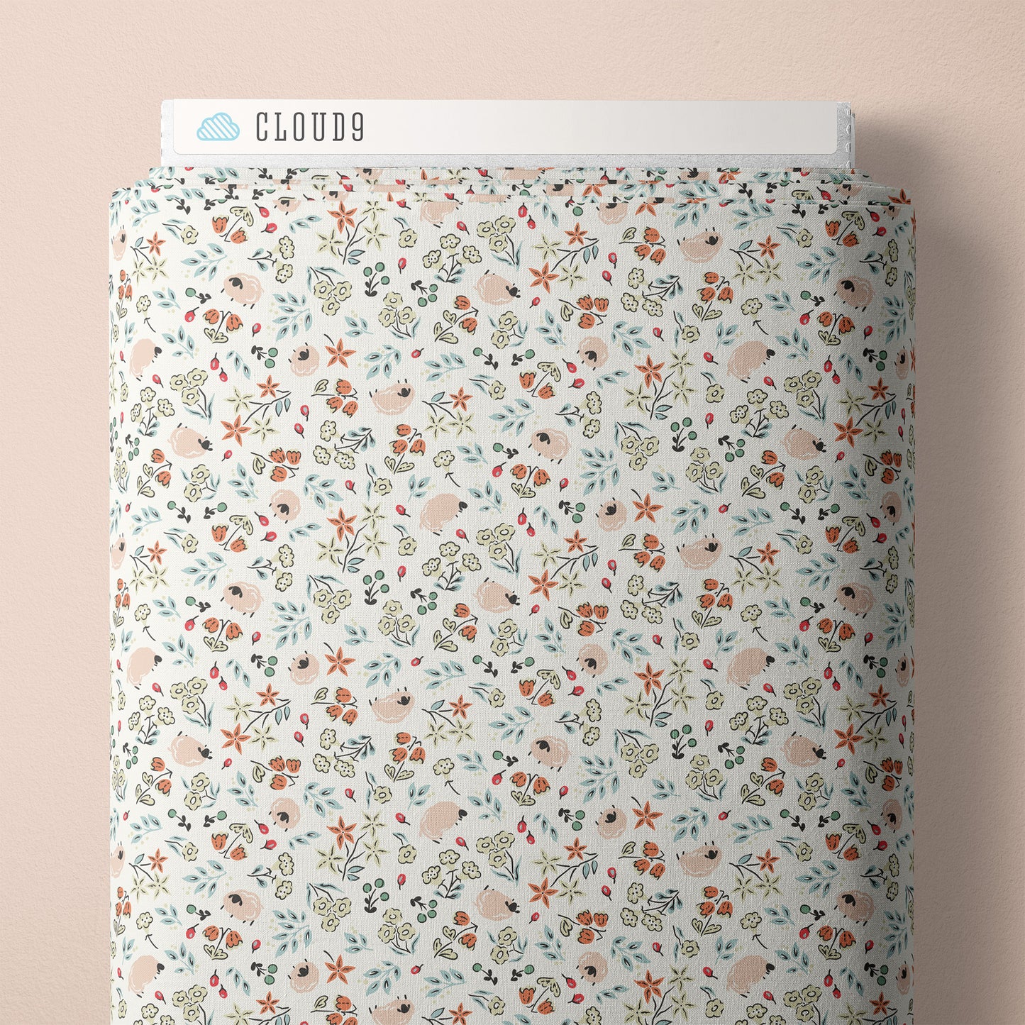 Scattered Flock | Apricot Organic Poplin